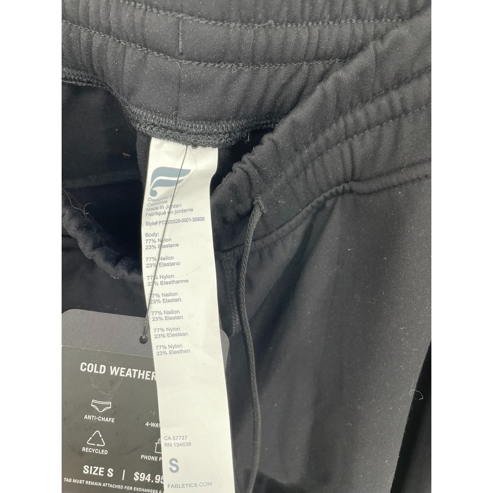 Fabletics Cold Weather Jogger Women Small Black Stretch Tapered Leg Athletic NWT - Picture 12 of 14